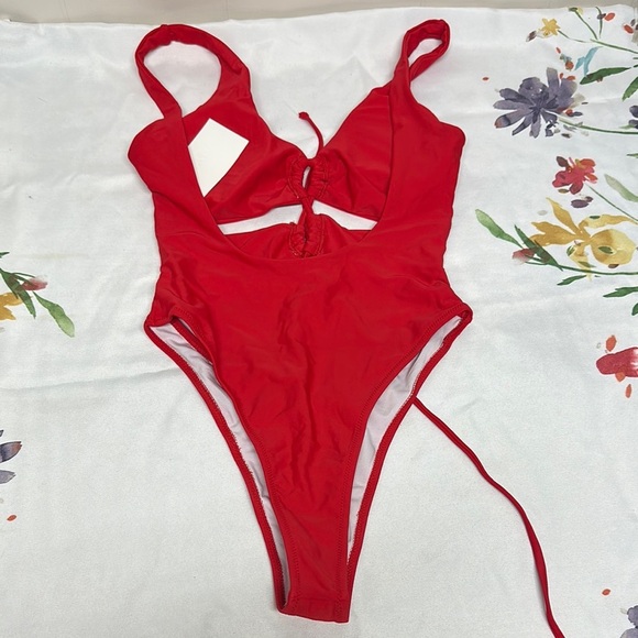 Red One-Piece Swimsuit - Picture 5 of 8